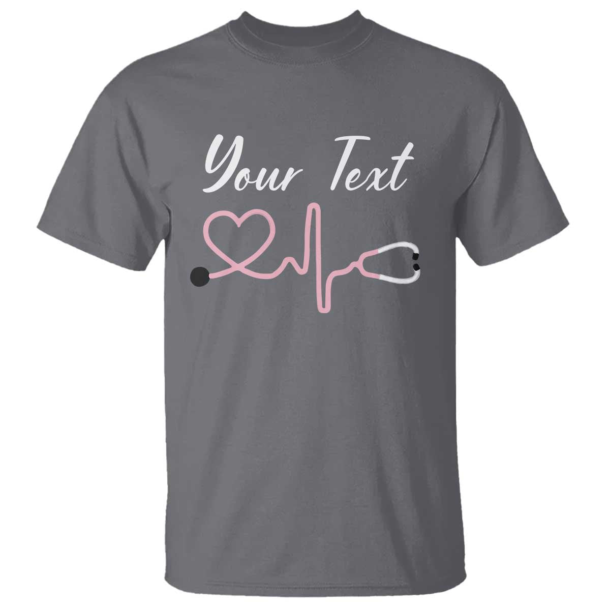 Personalized Nurse T Shirt Custom Name Nurse Gift Heartbeat Valentines Day Heart