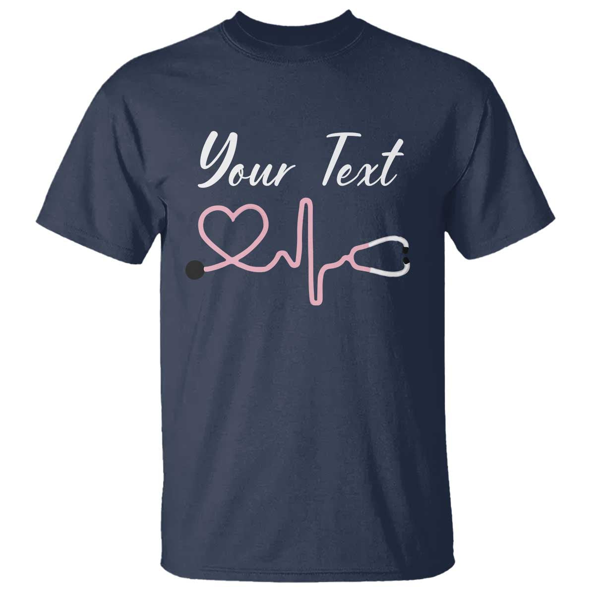 Personalized Nurse T Shirt Custom Name Nurse Gift Heartbeat Valentines Day Heart