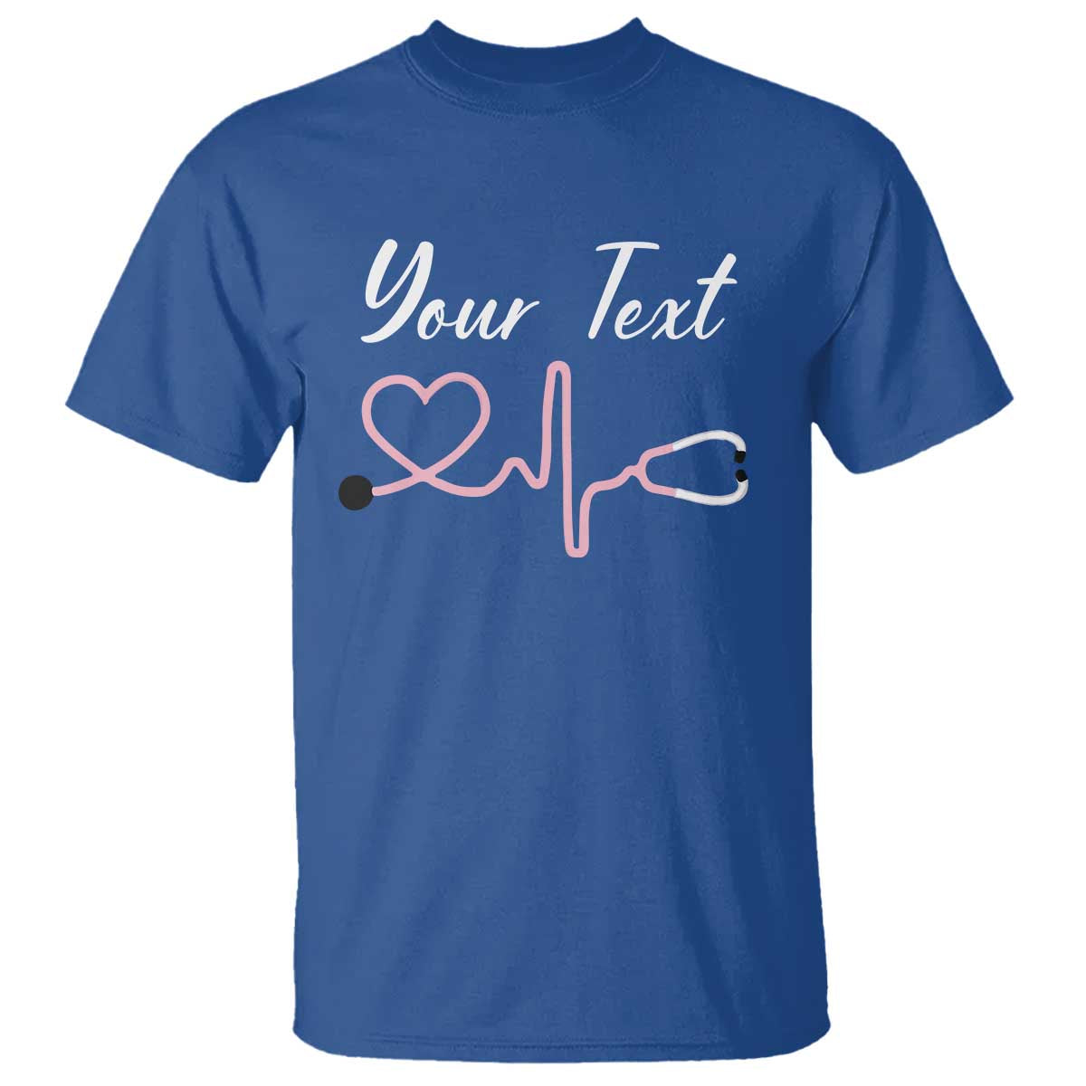 Personalized Nurse T Shirt Custom Name Nurse Gift Heartbeat Valentines Day Heart