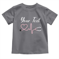 Personalized Nurse Toddler T Shirt Custom Name Nurse Gift Heartbeat Valentines Day Heart