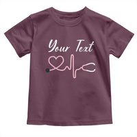 Personalized Nurse Toddler T Shirt Custom Name Nurse Gift Heartbeat Valentines Day Heart