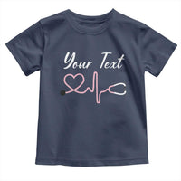 Personalized Nurse Toddler T Shirt Custom Name Nurse Gift Heartbeat Valentines Day Heart