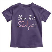 Personalized Nurse Toddler T Shirt Custom Name Nurse Gift Heartbeat Valentines Day Heart