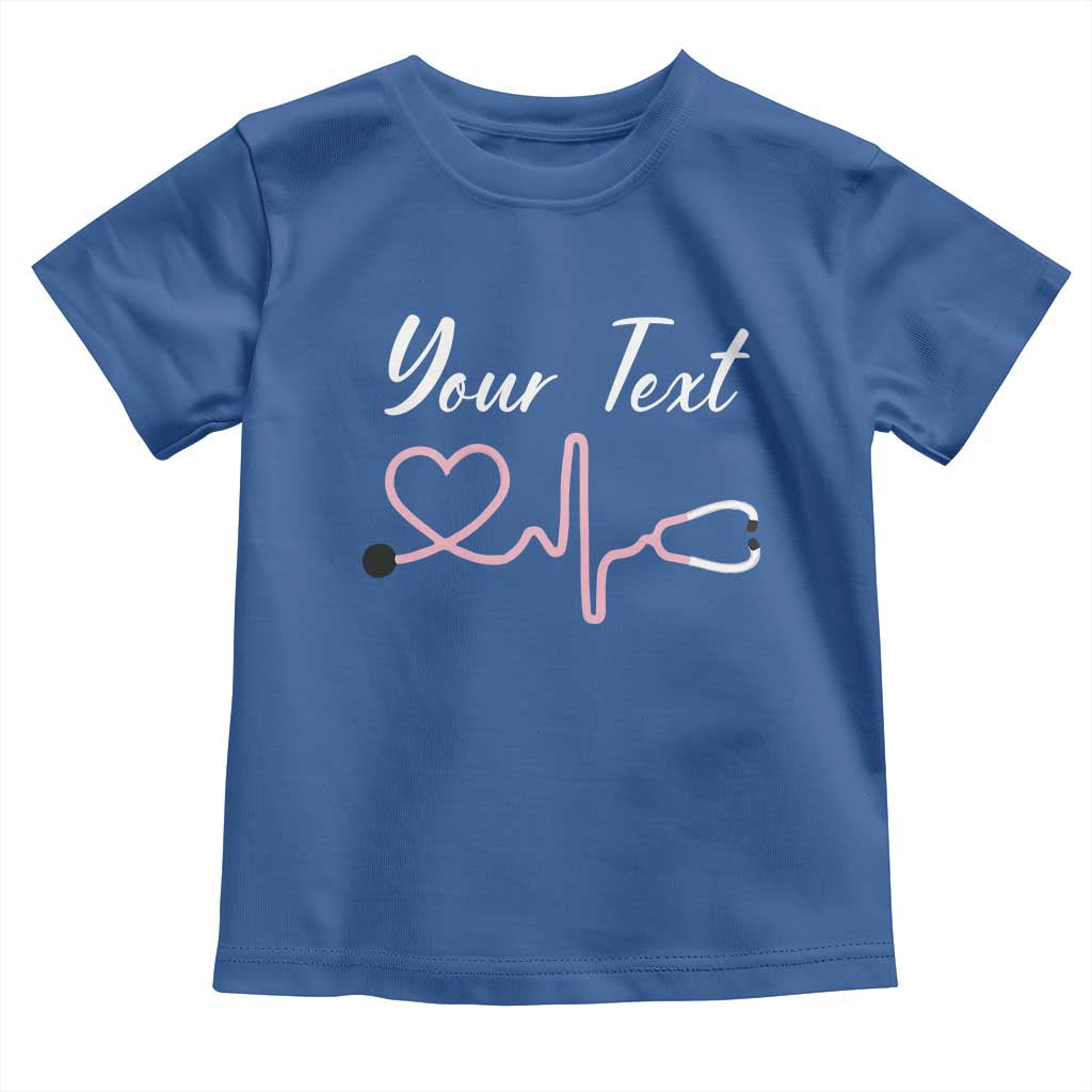 Personalized Nurse Toddler T Shirt Custom Name Nurse Gift Heartbeat Valentines Day Heart