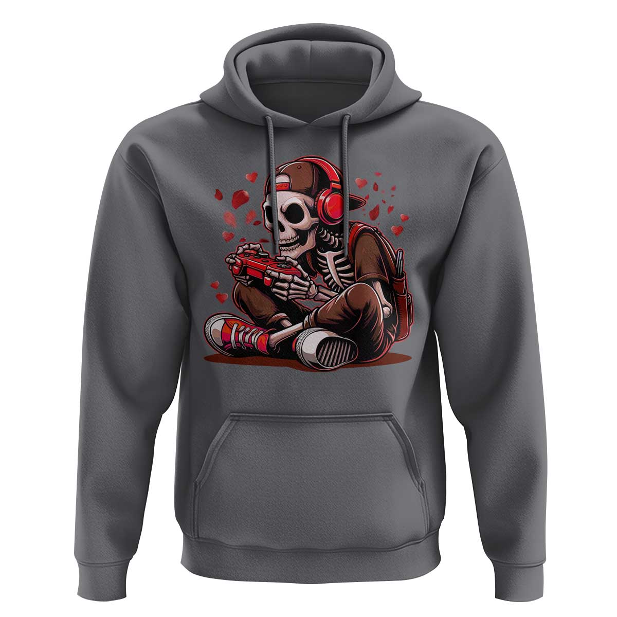 Valentine Skeleton Gamer Hoodie Video Gaming Kids Boys