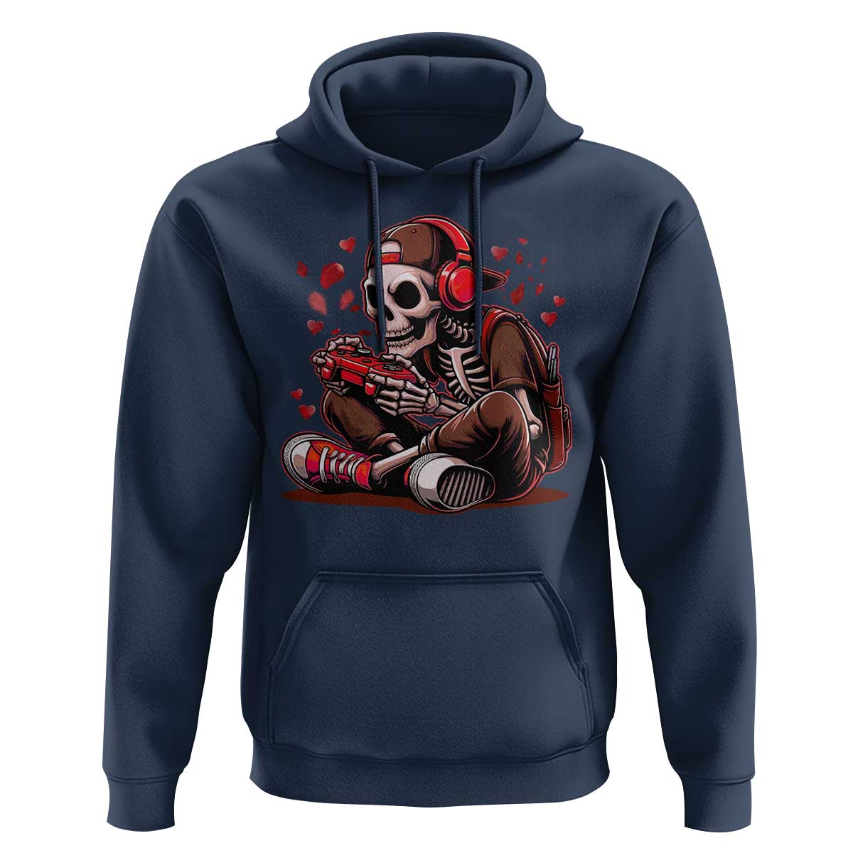 Valentine Skeleton Gamer Hoodie Video Gaming Kids Boys