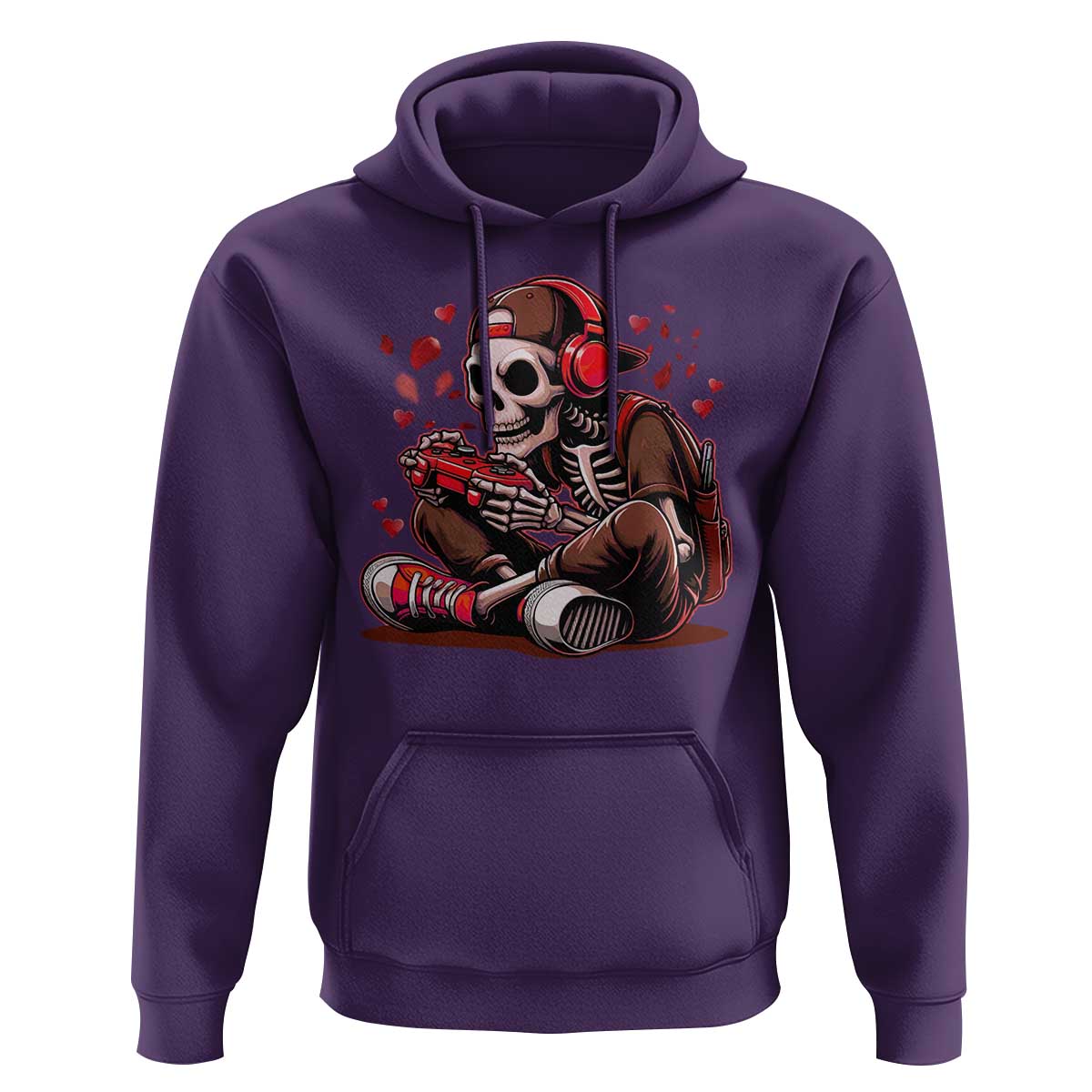 Valentine Skeleton Gamer Hoodie Video Gaming Kids Boys