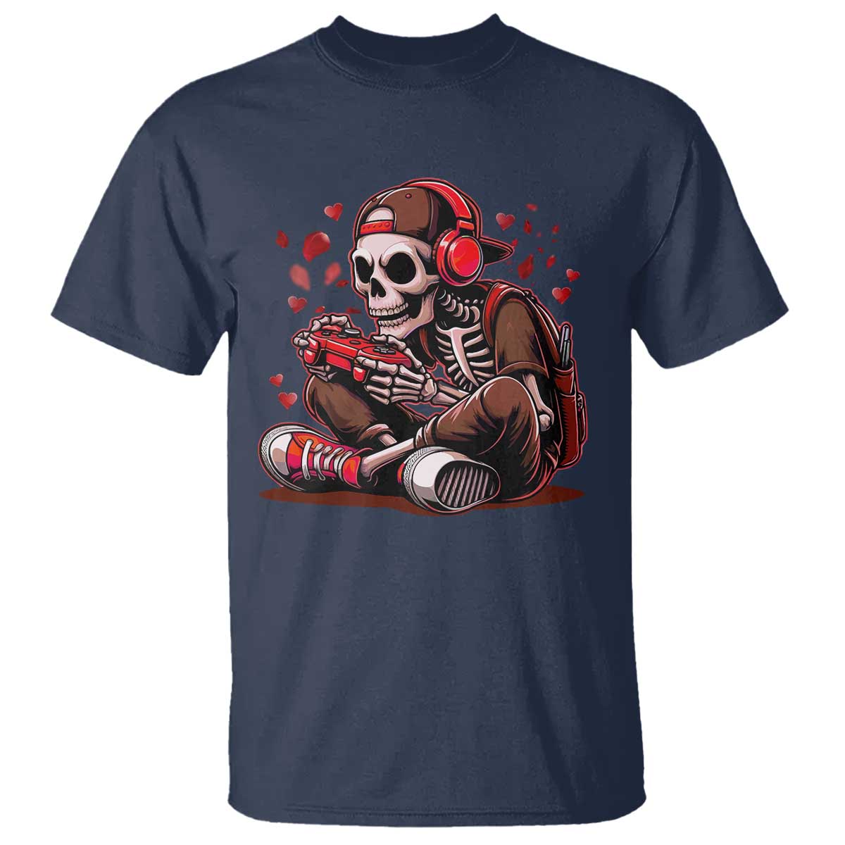 Valentine Skeleton Gamer T Shirt Video Gaming Kids Boys