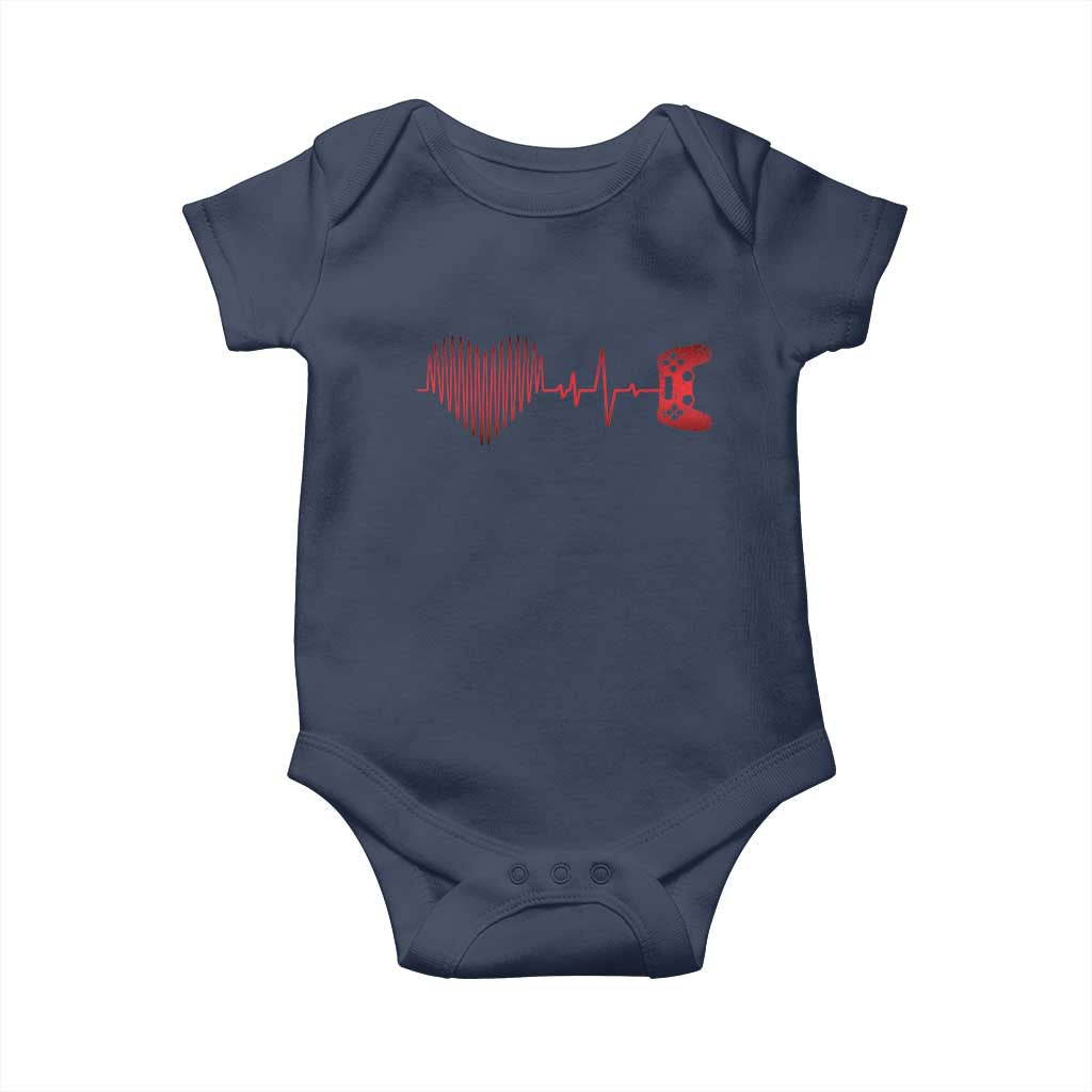 Valentine Gamer Baby Onesie Heartbeat Video Games Gaming Boys