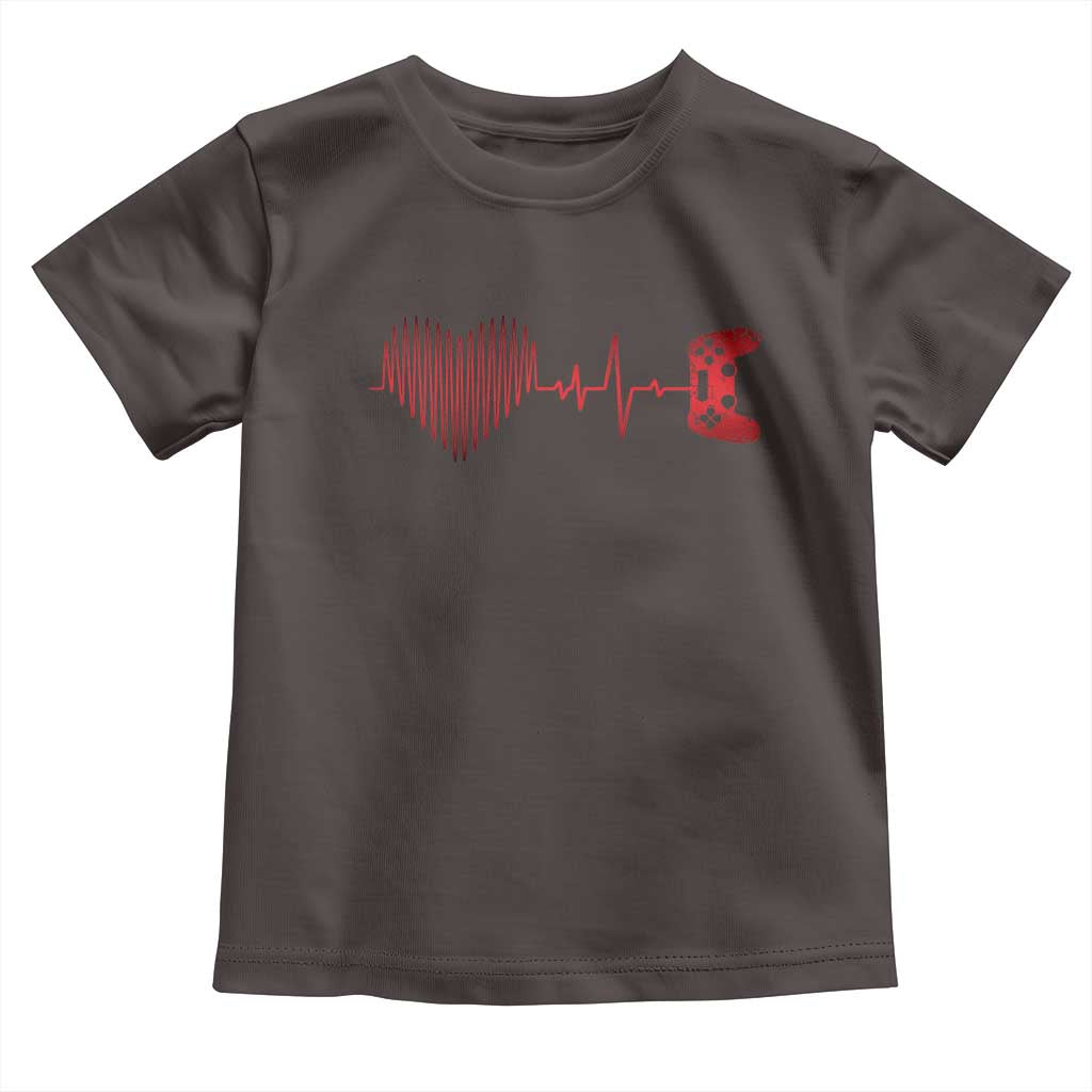Valentine Gamer Toddler T Shirt Heartbeat Video Games Gaming Boys