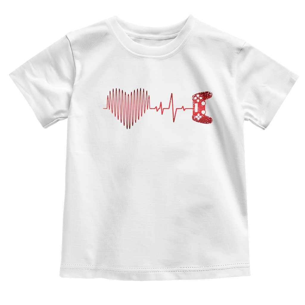 Valentine Gamer Toddler T Shirt Heartbeat Video Games Gaming Boys