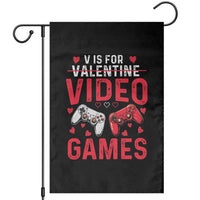 Funny Valentines Gamer Garden Flag V is for Video Games - Wonder Print Shop