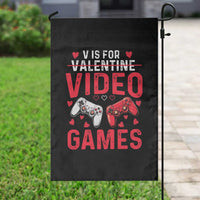 Funny Valentines Gamer Garden Flag V is for Video Games - Wonder Print Shop