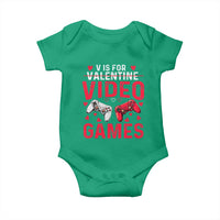 Funny Valentines Gamer Baby Onesie V is for Video Games - Wonder Print Shop