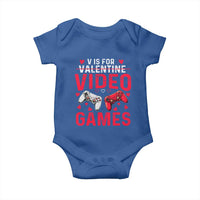 Funny Valentines Gamer Baby Onesie V is for Video Games - Wonder Print Shop