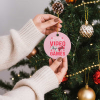 Funny Valentines Gamer Ceramic Ornament V is for Video Games - Wonder Print Shop