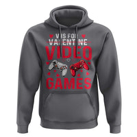 Funny Valentines Gamer Hoodie V is for Video Games - Wonder Print Shop