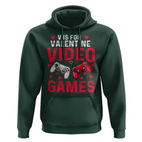 Funny Valentines Gamer Hoodie V is for Video Games - Wonder Print Shop