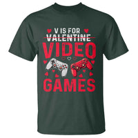 Funny Valentines Gamer T Shirt V is for Video Games - Wonder Print Shop