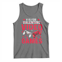 Funny Valentines Gamer Tank Top V is for Video Games - Wonder Print Shop