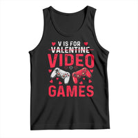 Funny Valentines Gamer Tank Top V is for Video Games - Wonder Print Shop