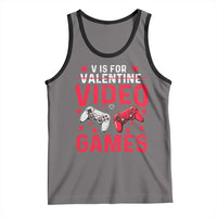 Funny Valentines Gamer Tank Top V is for Video Games - Wonder Print Shop