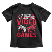 Funny Valentines Gamer Toddler T Shirt V is for Video Games - Wonder Print Shop