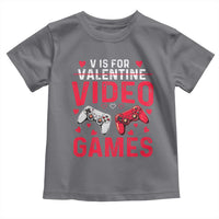 Funny Valentines Gamer Toddler T Shirt V is for Video Games - Wonder Print Shop