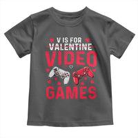 Funny Valentines Gamer Toddler T Shirt V is for Video Games - Wonder Print Shop