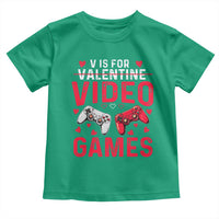 Funny Valentines Gamer Toddler T Shirt V is for Video Games - Wonder Print Shop