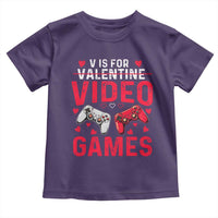 Funny Valentines Gamer Toddler T Shirt V is for Video Games - Wonder Print Shop