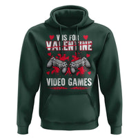 Funny Valentines Day Gamer Hoodie V Is For Video Games Toddler Boy Men Gift