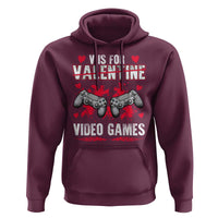 Funny Valentines Day Gamer Hoodie V Is For Video Games Toddler Boy Men Gift