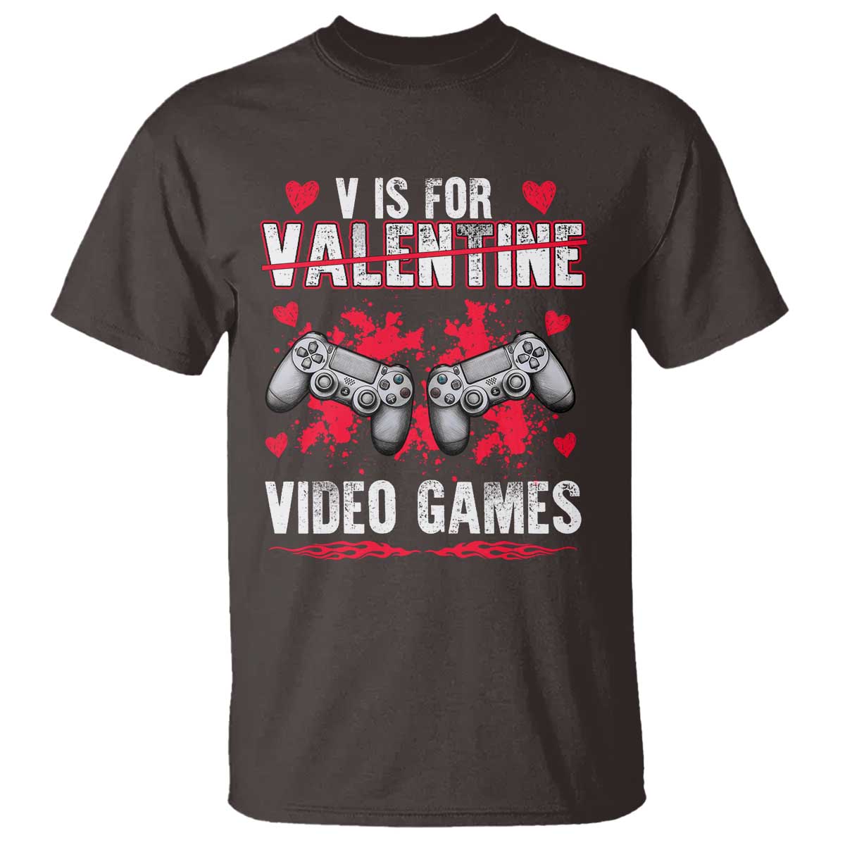 Funny Valentines Day Gamer T Shirt V Is For Video Games Toddler Boy Men Gift