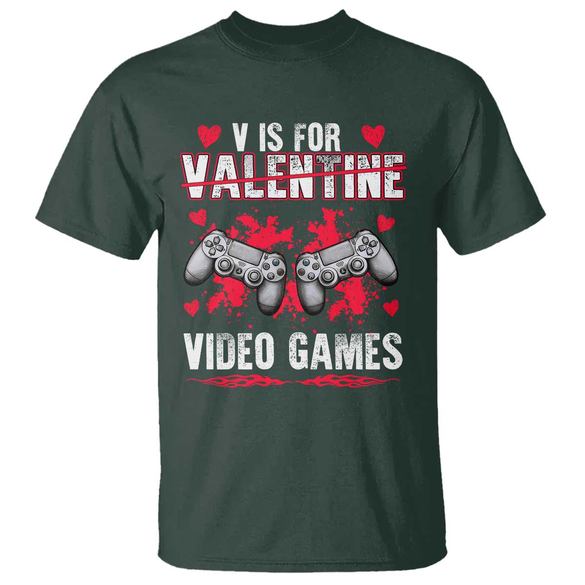 Funny Valentines Day Gamer T Shirt V Is For Video Games Toddler Boy Men Gift