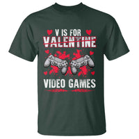 Funny Valentines Day Gamer T Shirt V Is For Video Games Toddler Boy Men Gift
