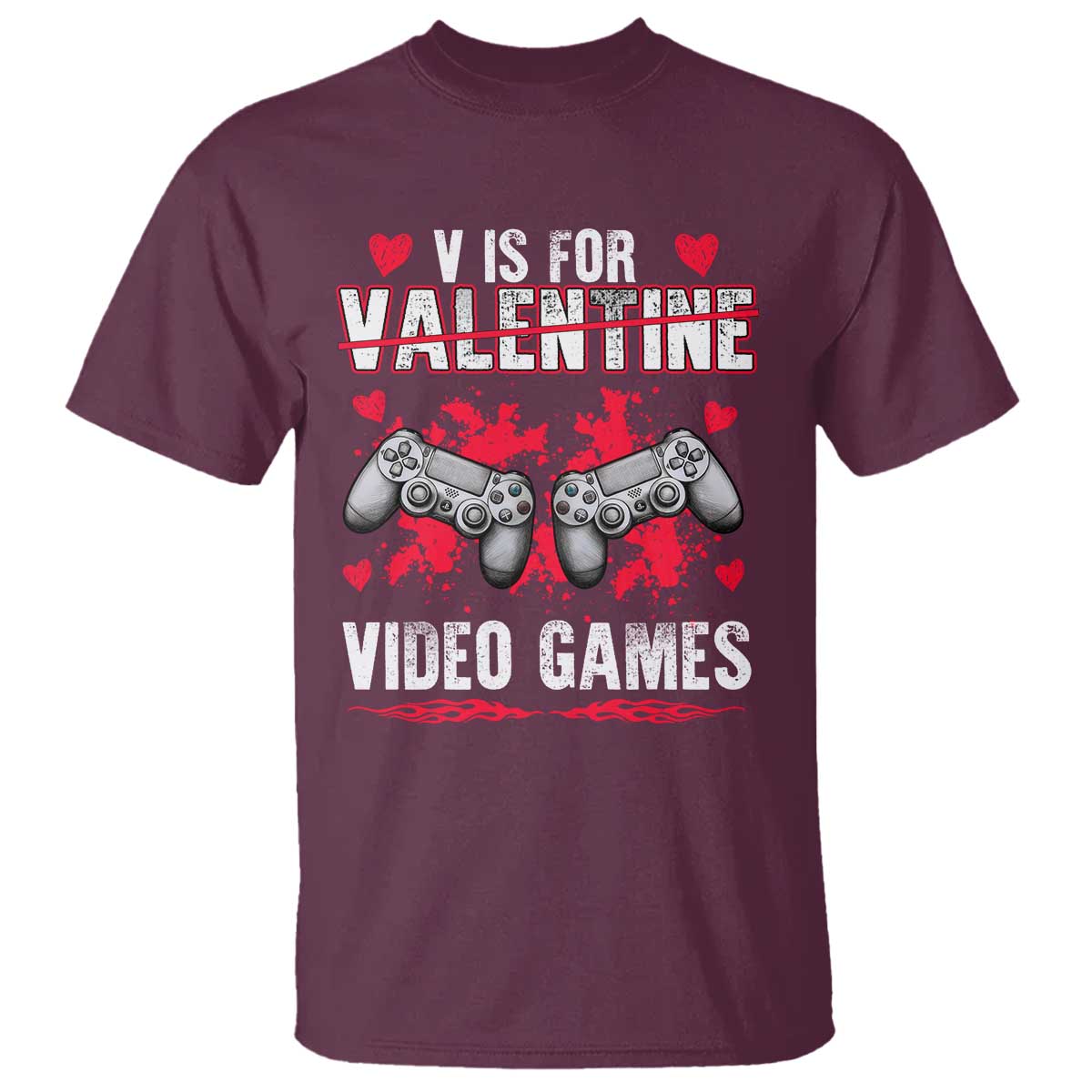 Funny Valentines Day Gamer T Shirt V Is For Video Games Toddler Boy Men Gift