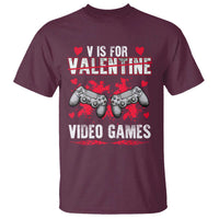 Funny Valentines Day Gamer T Shirt V Is For Video Games Toddler Boy Men Gift