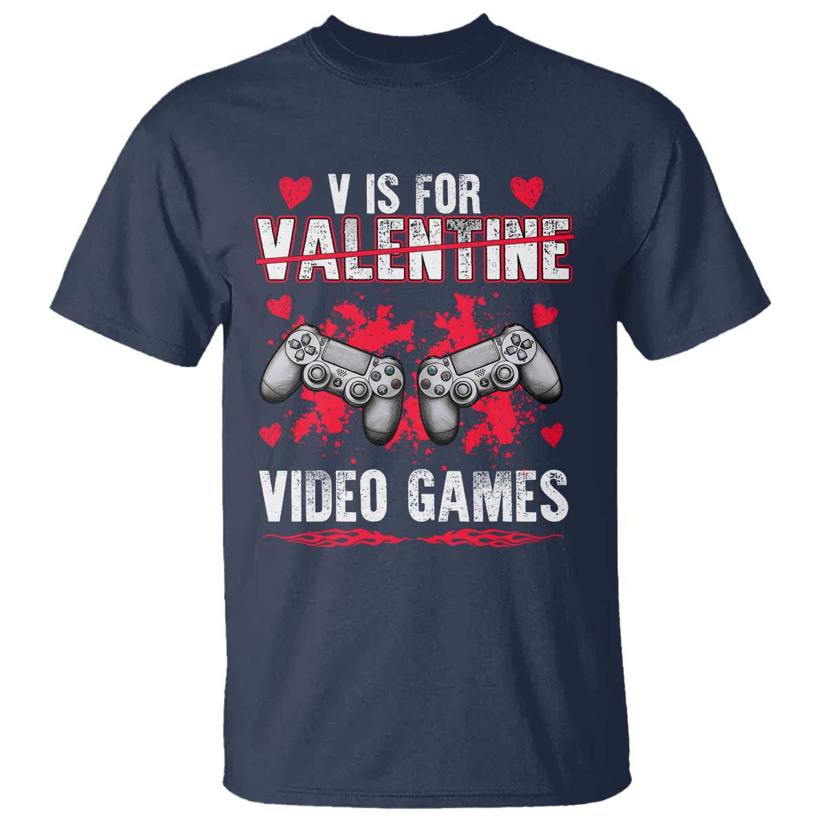 Funny Valentines Day Gamer T Shirt V Is For Video Games Toddler Boy Men Gift