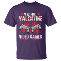 Funny Valentines Day Gamer T Shirt V Is For Video Games Toddler Boy Men Gift
