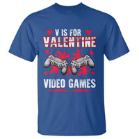 Funny Valentines Day Gamer T Shirt V Is For Video Games Toddler Boy Men Gift