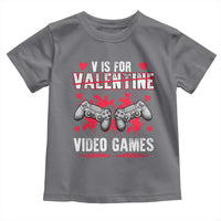 Funny Valentines Day Gamer Toddler T Shirt V Is For Video Games Toddler Boy Men Gift