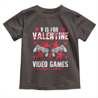 Funny Valentines Day Gamer Toddler T Shirt V Is For Video Games Toddler Boy Men Gift