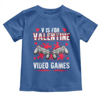 Funny Valentines Day Gamer Toddler T Shirt V Is For Video Games Toddler Boy Men Gift
