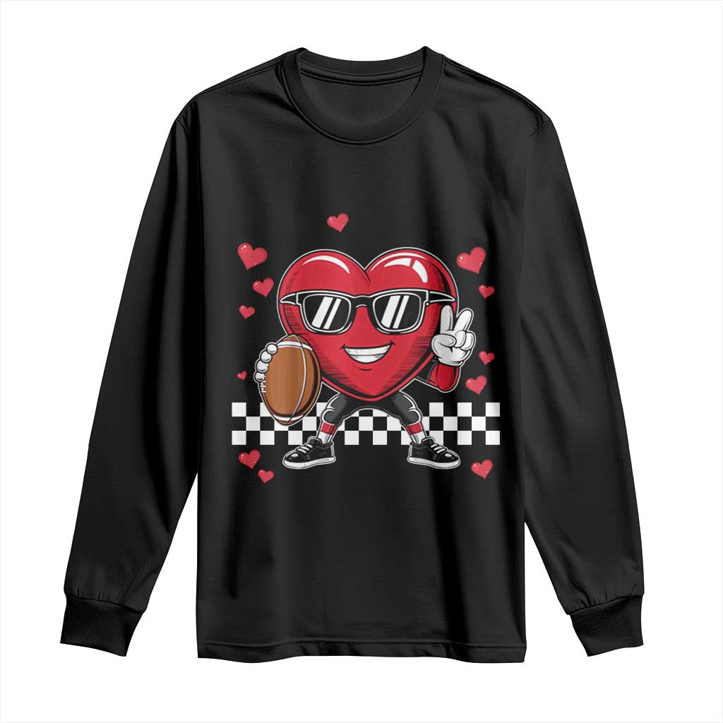 Funny Valentines Day Gamer Long Sleeve Shirt Gamer Heartbeat Video Games Gaming