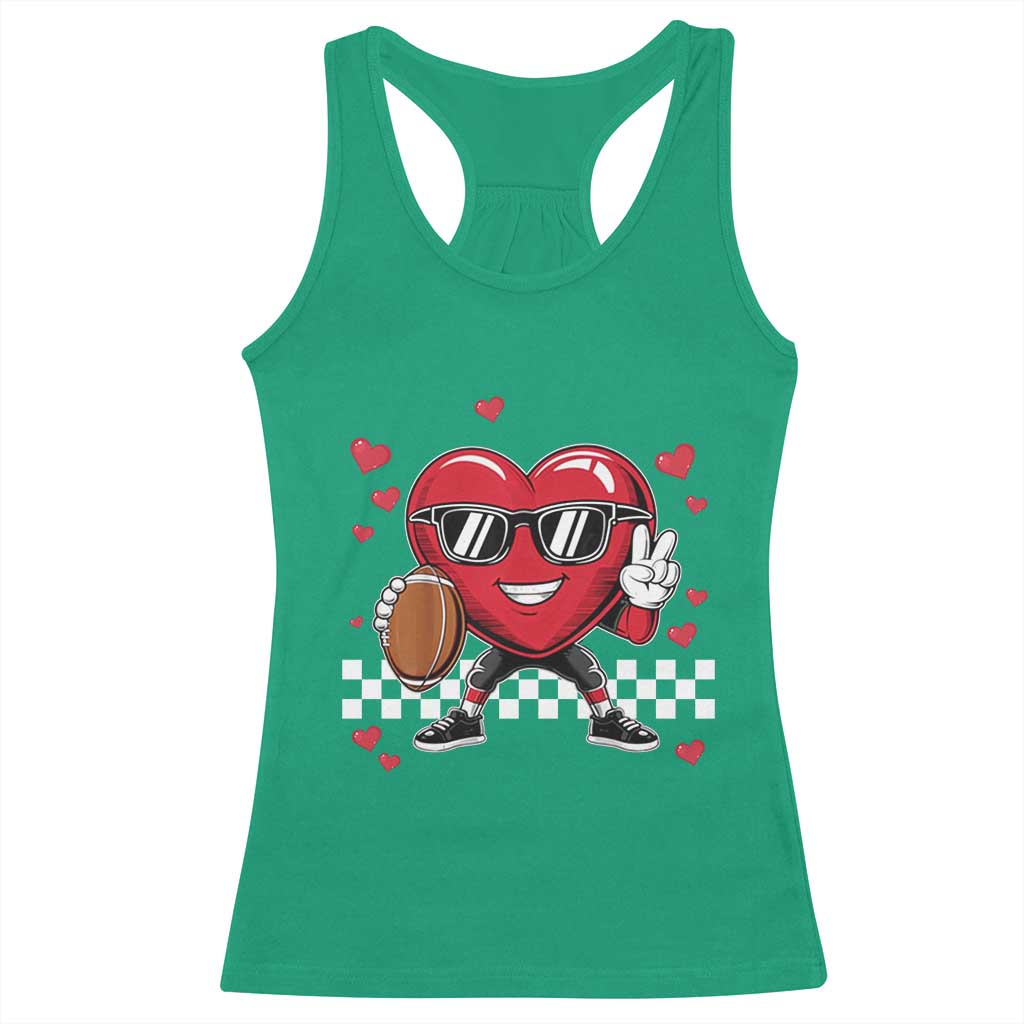Funny Valentines Day Gamer Racerback Tank Top Gamer Heartbeat Video Games Gaming