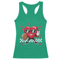 Funny Valentines Day Gamer Racerback Tank Top Gamer Heartbeat Video Games Gaming