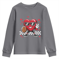 Funny Valentines Day Gamer Youth Sweatshirt Gamer Heartbeat Video Games Gaming