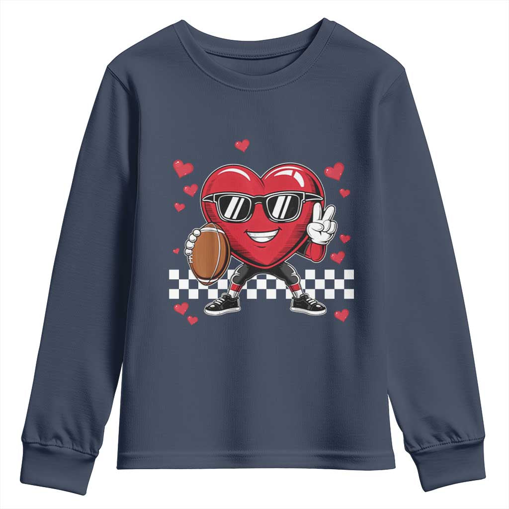 Funny Valentines Day Gamer Youth Sweatshirt Gamer Heartbeat Video Games Gaming