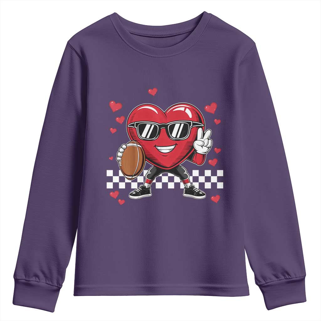 Funny Valentines Day Gamer Youth Sweatshirt Gamer Heartbeat Video Games Gaming